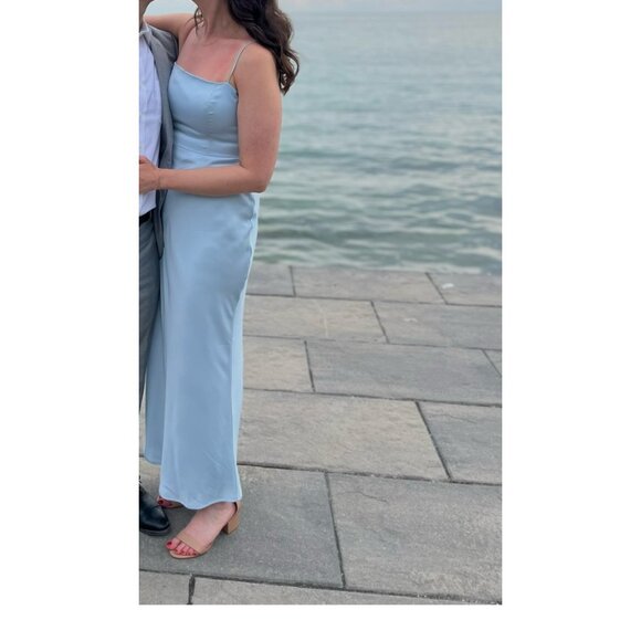 powder blue size L park and fifth maxine dress bridesmaid dress - Picture 3 of 3